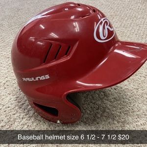 Boy’s Rawlings Baseball Helmet size 6 1/2 - 7 1/2